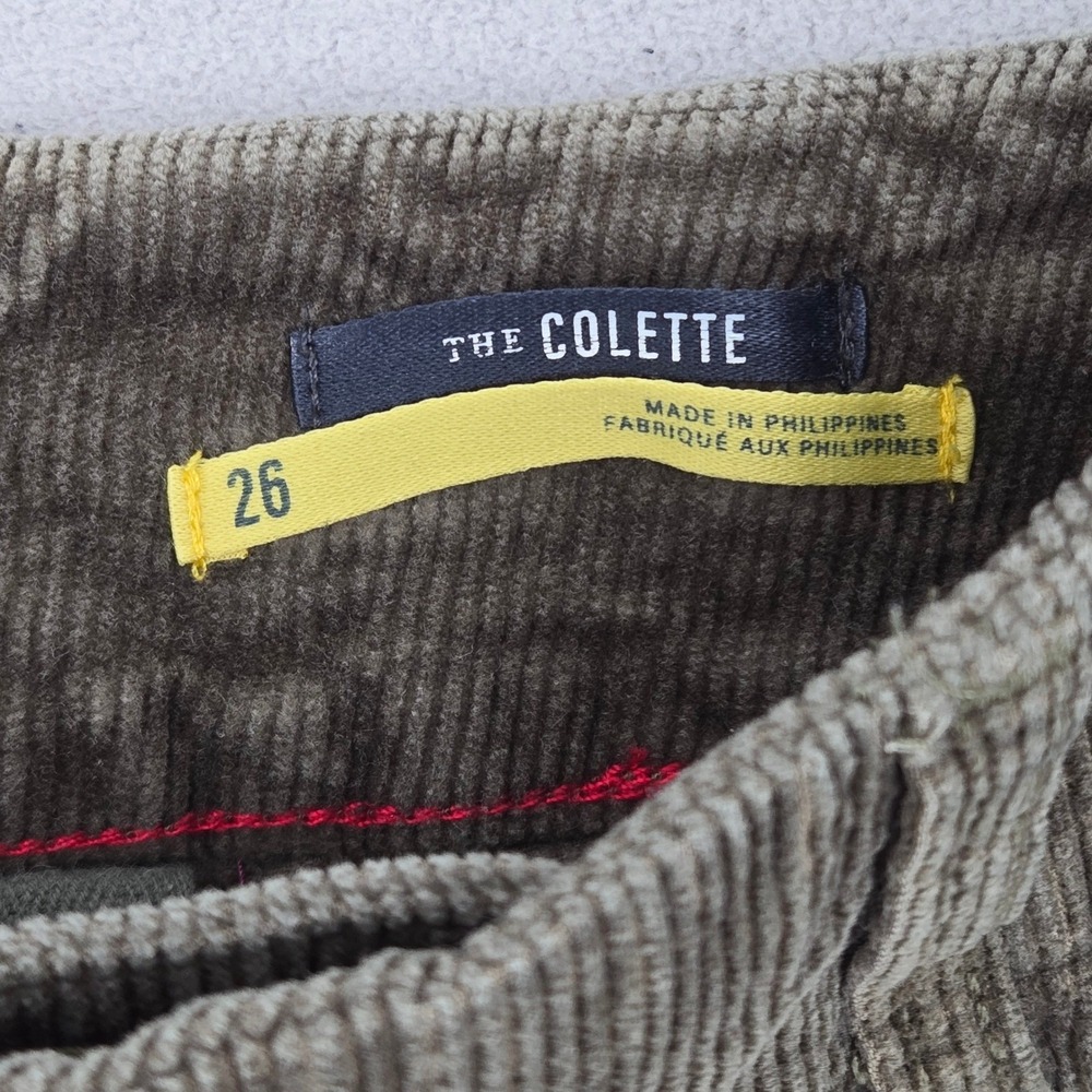 Maeve Anthropologie 26 The Colette Corduroy Wide Leg Pants Olive Women Boho*read - Picture 7 of 11